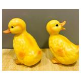 Lefton Pair of Ceramic Yellow Duckling Figurines