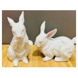 Adorable White Rabbit Figurines