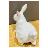 Adorable White Rabbit Figurines