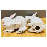 Adorable White Rabbit Figurines