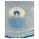 Vintage Gorham Crystal Cake Stand Plate Blue and More