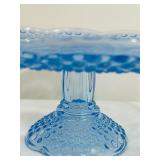 Vintage Gorham Crystal Cake Stand Plate Blue and More