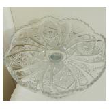 Vintage Gorham Crystal Cake Stand Plate Blue and More