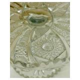 Vintage Gorham Crystal Cake Stand Plate Blue and More