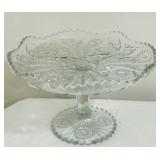 Vintage Gorham Crystal Cake Stand Plate Blue and More