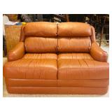 Faux Leather Loveseat