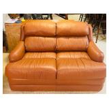 Faux Leather Loveseat