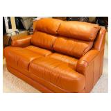 Faux Leather Loveseat