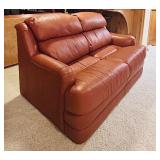 Faux Leather Loveseat