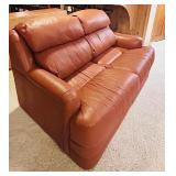 Faux Leather Loveseat