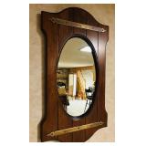 Vintage Wood Wall Mirror