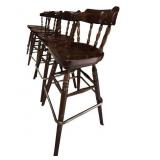 Four Fabulous Vintage Ethan Allen Bar Stools