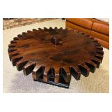 Vintage Ethan Allen Pine Gear / Cog Coffee Table