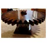 Vintage Ethan Allen Pine Gear / Cog Coffee Table