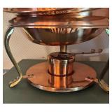 Vintage Copper and Brass Chafing Dish