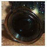 Vintage Imperial Glass Carnival Grape and Leaf Pedestal Dish