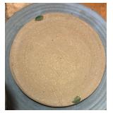 Pretty Two Toned Pottery Candle Holder