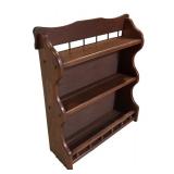 Two Vintage Shelves with Vintage Powder Flask