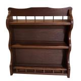 Two Vintage Shelves with Vintage Powder Flask