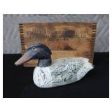 VINTAGE / ANTIQUE AMMO BOX W/ VINTAGE DECOY VINTAGE / ANTIQUE AMMO BOX W/ VINTAGE DECOY