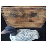 VINTAGE / ANTIQUE AMMO BOX W/ VINTAGE DECOY VINTAGE / ANTIQUE AMMO BOX W/ VINTAGE DECOY