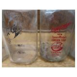 SET OF 6 CREAM TOP MILK BOTTLES AND METAL MILK BOTTLE CARRIER SET OF 6 CREAM TOP MILK BOTTLES AND METAL MILK BOTTLE CARRIER