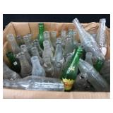 HUGE BOX OF ASSORTED VINTAGE GLASS BOTTLES HUGE BOX OF ASSORTED VINTAGE GLASS BOTTLES