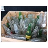 HUGE BOX OF ASSORTED VINTAGE GLASS BOTTLES HUGE BOX OF ASSORTED VINTAGE GLASS BOTTLES
