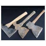 3 VINTAGE HATCHETS 3 VINTAGE HATCHETS