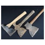 3 VINTAGE HATCHETS 3 VINTAGE HATCHETS