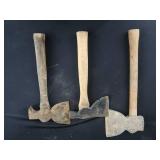 3 VINTAGE HATCHETS 3 VINTAGE HATCHETS