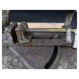 POWER HACK SAW ON HEAVY DUTY WOOD BENCH POWER HACK SAW ON HEAVY DUTY WOOD BENCH