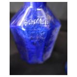 18 COBALT BLUE GLASS BOTTLES 18 COBALT BLUE GLASS BOTTLES