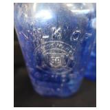 18 COBALT BLUE GLASS BOTTLES 18 COBALT BLUE GLASS BOTTLES
