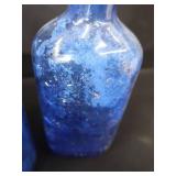 18 COBALT BLUE GLASS BOTTLES 18 COBALT BLUE GLASS BOTTLES