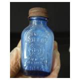 18 COBALT BLUE GLASS BOTTLES 18 COBALT BLUE GLASS BOTTLES