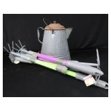 GRANITWARE COFFEE POT / NEW GARDEN TOOLS GRANITWARE COFFEE POT / NEW GARDEN TOOLS