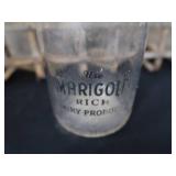 SOLID METAL VINTAGE MILK CARRIER WITH BOTTLES SOLID METAL VINTAGE MILK CARRIER WITH BOTTLES