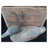 HAND CARVED DECOY / WESTERN AMMO BOX HAND CARVED DECOY / WESTERN AMMO BOX