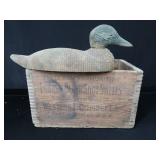HAND CARVED DECOY / WESTERN AMMO BOX HAND CARVED DECOY / WESTERN AMMO BOX