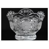 GORGEOUS ETCHED CRYSTAL LIDDED CANDY DISH GORGEOUS ETCHED CRYSTAL LIDDED CANDY DISH