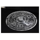 GORGEOUS ETCHED CRYSTAL LIDDED CANDY DISH GORGEOUS ETCHED CRYSTAL LIDDED CANDY DISH