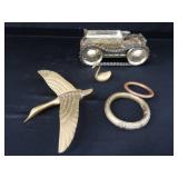 MARX TIN WIND - UP TRACTOR / VINTAGE BRASS MARX TIN WIND - UP TRACTOR / VINTAGE BRASS