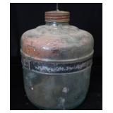 VINTAGE GLASS WHITE GASOLINE TANK VINTAGE GLASS WHITE GASOLINE TANK
