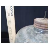 VINTAGE GLASS WHITE GASOLINE TANK VINTAGE GLASS WHITE GASOLINE TANK