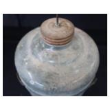 VINTAGE GLASS WHITE GASOLINE TANK VINTAGE GLASS WHITE GASOLINE TANK