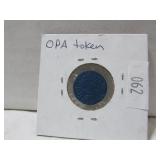 WW II Blue OPA Token WW II Blue OPA Token