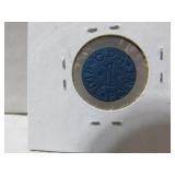 WW II Blue OPA Token WW II Blue OPA Token