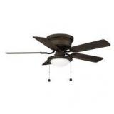 Hampton Bay Hugger 44 in. LED Indoor Oil-rubbed bronze Ceiling Fan with Light Kit Customer Returns See Pictures Hampton Bay Hugger 44 in. LED Indoor Oil-rubbed bronze Ceiling Fan with Light Kit Customer Returns See Pictures