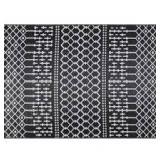 Beverly Rug 5 X 8 Black Lightweight Moroccan Trellis Reversible Plastic Indoor Outdoor Area Rug Customer Returns See Pictures Beverly Rug 5 X 8 Black Lightweight Moroccan Trellis Reversible Plastic Indoor Outdoor Area Rug Customer Returns See Pictures